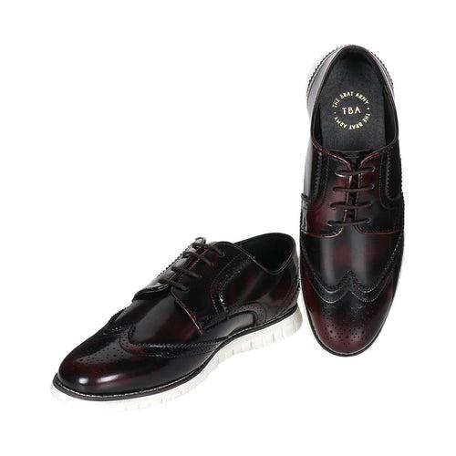 Allen Wingtip Cherry/Black Brogue Sneakers