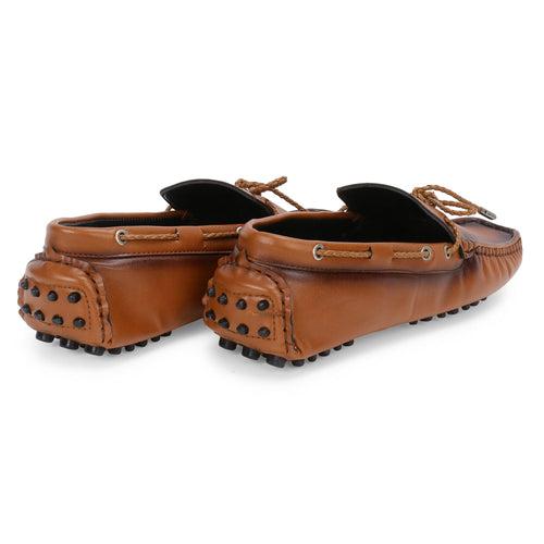 Aza Tan Driving Loafers