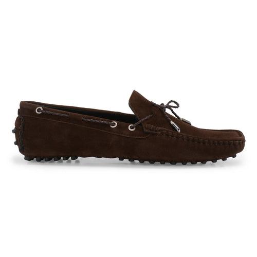 Aza Brown Suede Driving Loafers