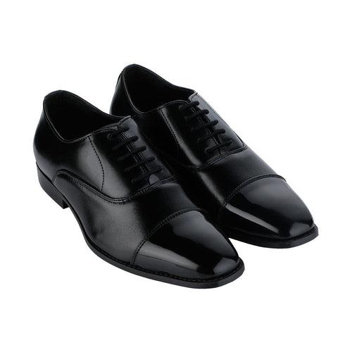 VENETO TIMELESS BLACK CAPTOE OXFORD SHOES