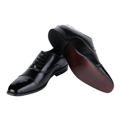 VENETO TIMELESS BLACK CAPTOE OXFORD SHOES