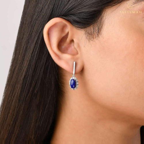 Lavish Oval Drop Earrings