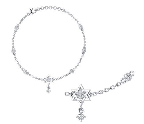 Star Drops Sterling Silver Anklet