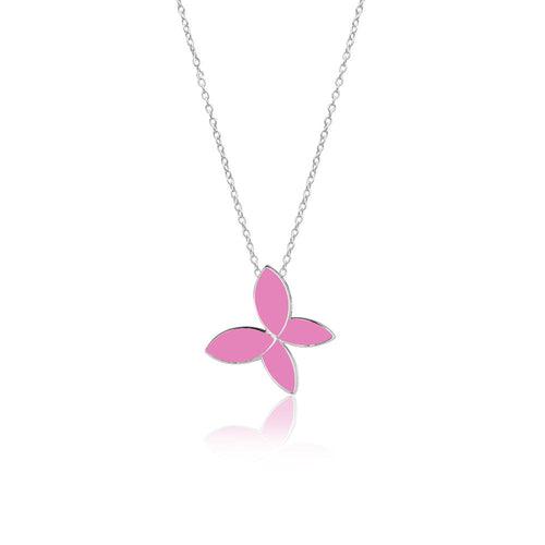 Pink Butterfly Wings Necklace