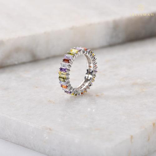 Multicolour Baguette Stack Ring