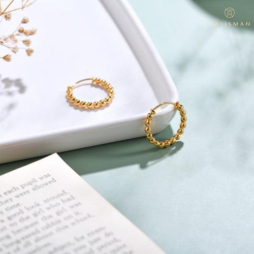 Oval Bubble Hoop Earrings