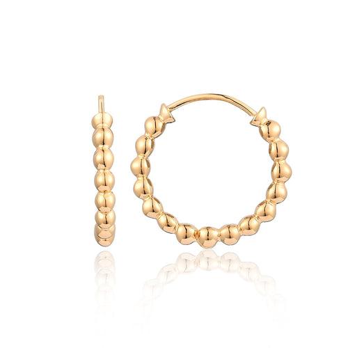 Oval Bubble Hoop Earrings