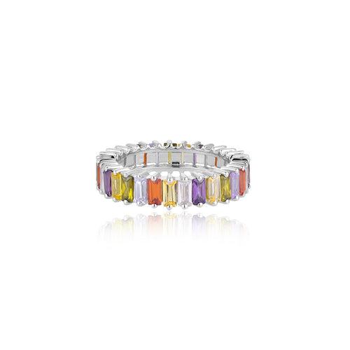 Multicolour Baguette Stack Ring