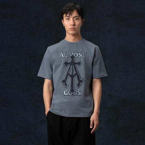 ALPHA CROSS SPRAY PAINT TEE (GREY)