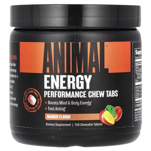 Animal Energy Chews, Fast Acting Energy with Caffeine, Nootropics and Sea Salt for Focus and Pre Workout - Convenient and Delicious Chews Format 120Tabs