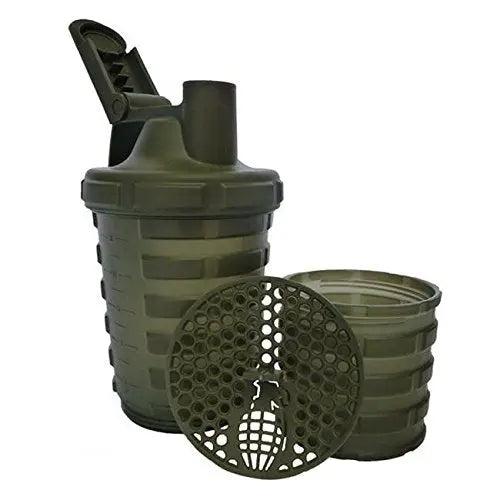 M&S Grenade Shaker With Protein Compartment - Army Green