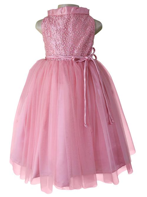 Faye Blush Self Tie Gown