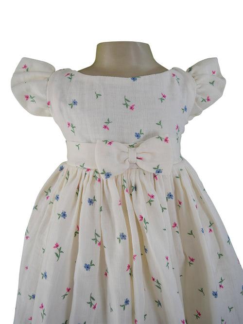 Faye Floral Cotton Pastel Dress