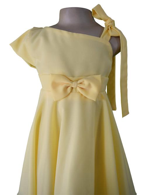 Faye Lemon One-Shoulder Dress