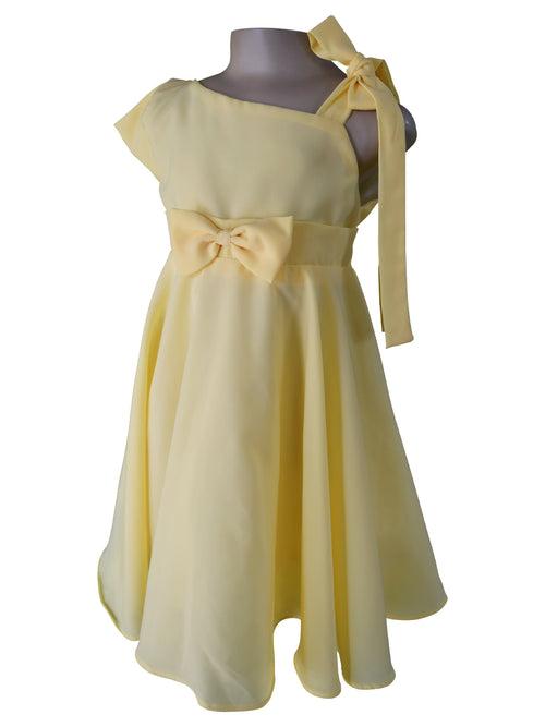 Faye Lemon One-Shoulder Dress