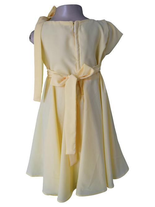 Faye Lemon One-Shoulder Dress
