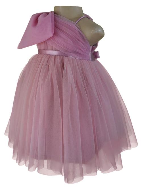 Faye Mauve Bow Dress