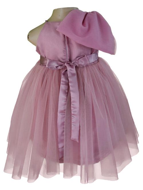 Faye Mauve Bow Dress