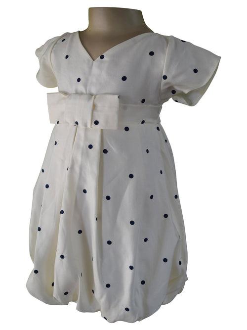 Faye Navy Dot Balloon Dress