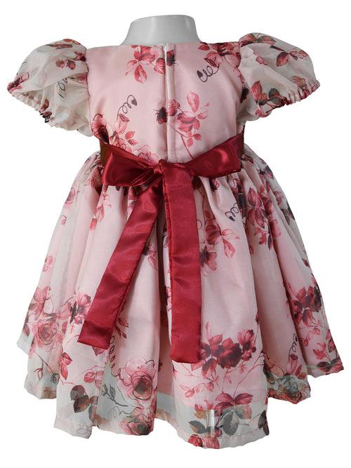 Faye Organza Floral Puff Sleeve Dress