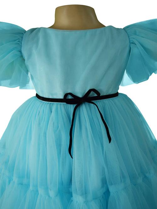 Faye Sky Blue Ruffled Dress