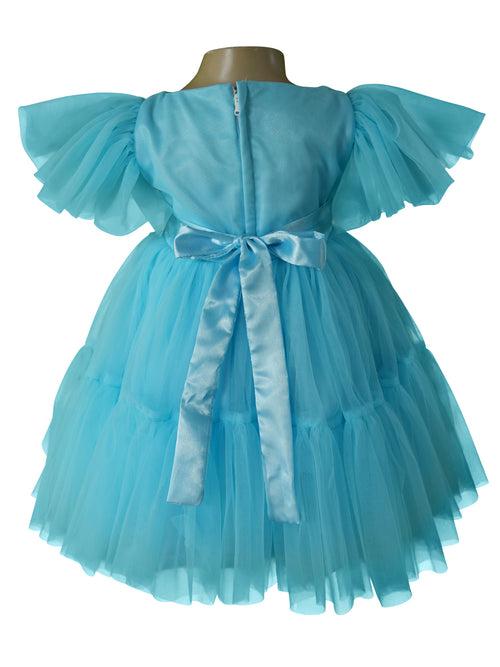 Faye Sky Blue Ruffled Dress