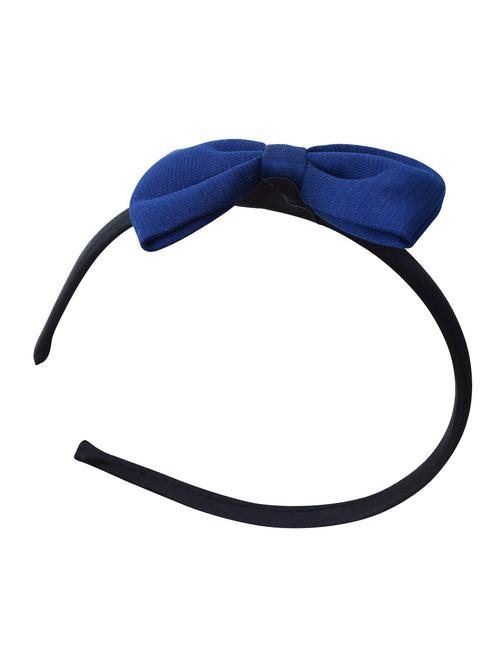 Blue Bow on Black Satin