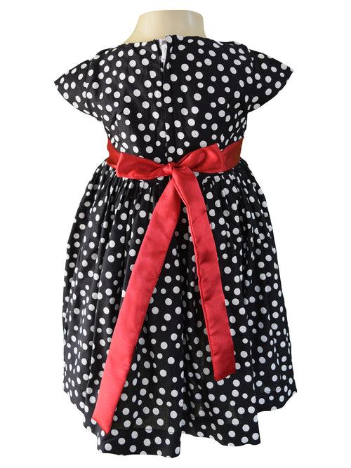 Faye B&W Polka Capsleeve Dress