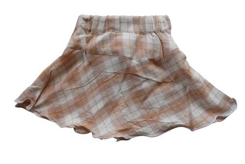 Faye Beige Checks Skirt