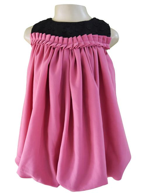 Faye Black & Blushpink Balloon Dress