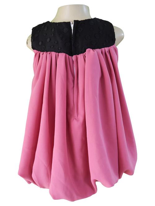 Faye Black & Blushpink Balloon Dress