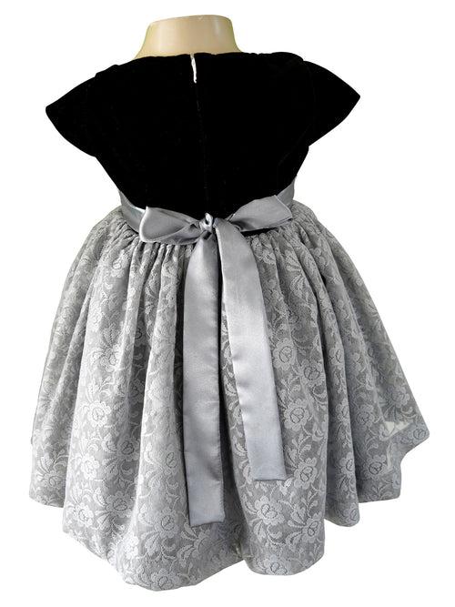 Faye Black & Grey Lace Dress