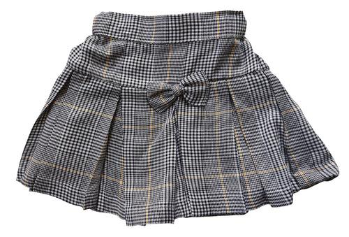 Faye Black & Yellow Checks Skirt