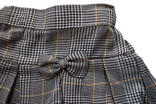 Faye Black & Yellow Checks Skirt