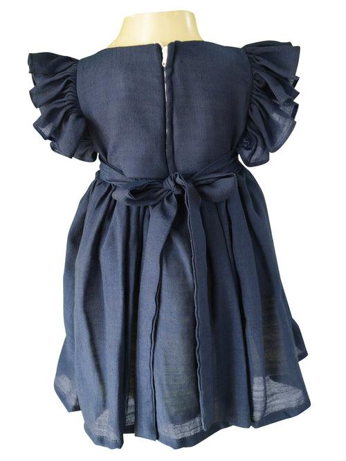 Faye Blue Ruffle Dress