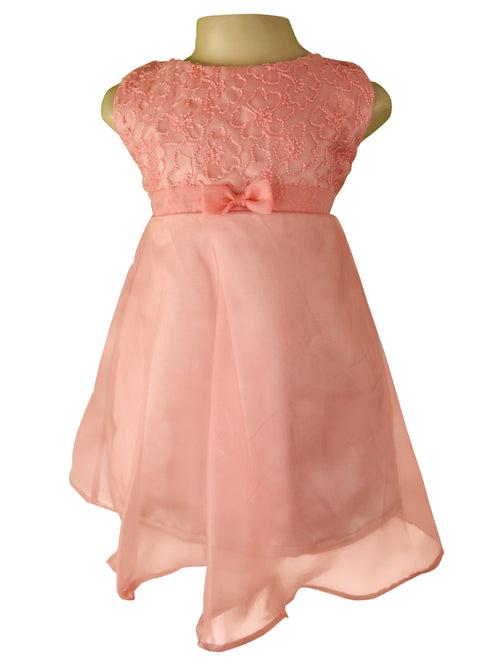 Faye Blush Embroidered Tissue Dress