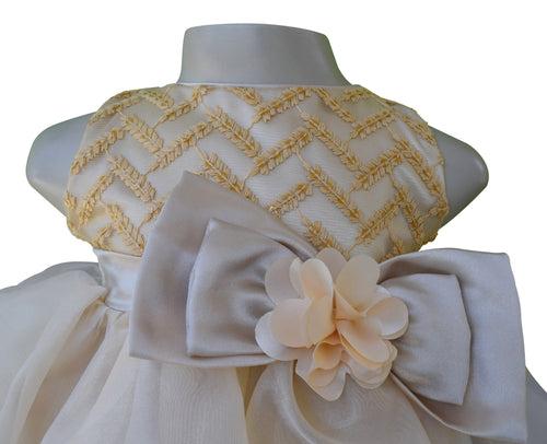 Faye Gold Chevron Embroidered Dress
