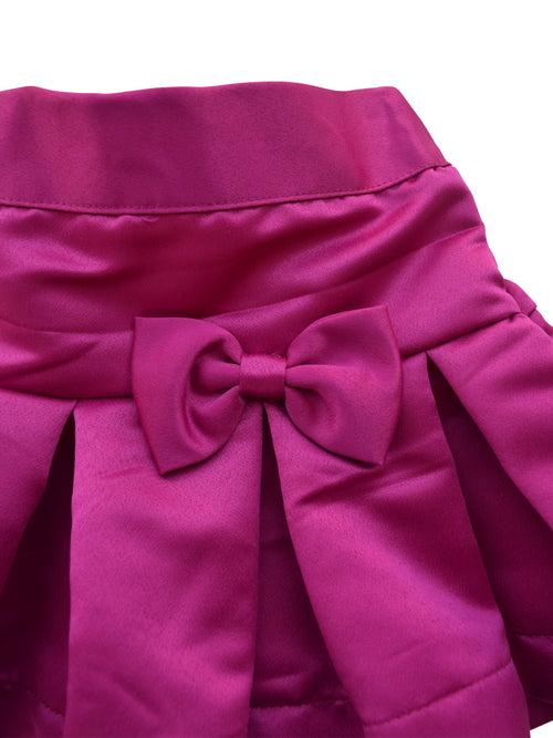 Faye Magenta Satin Skirt