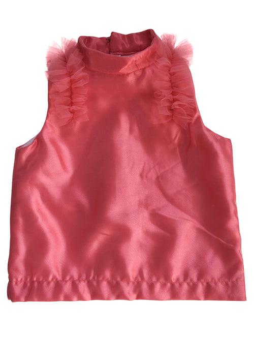 Faye Onpink Ruffle Top