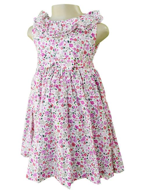 Faye Pink Cotton Floral Dress