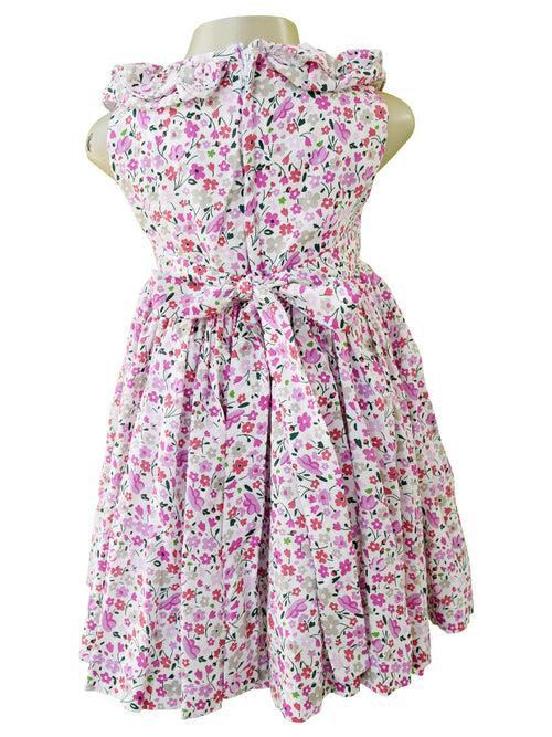 Faye Pink Cotton Floral Dress