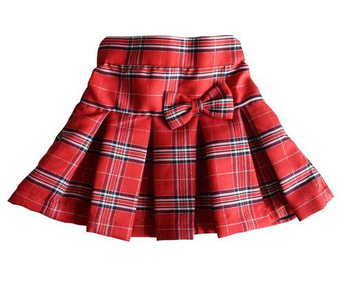 Faye Red Checks Skirt