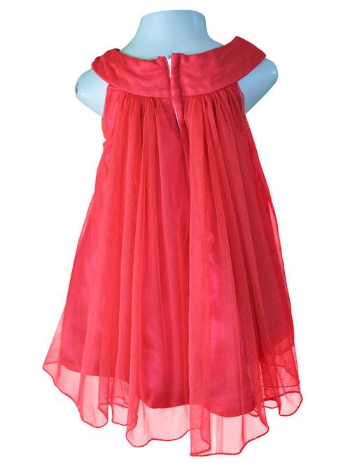 Faye Red Net Swing Dress