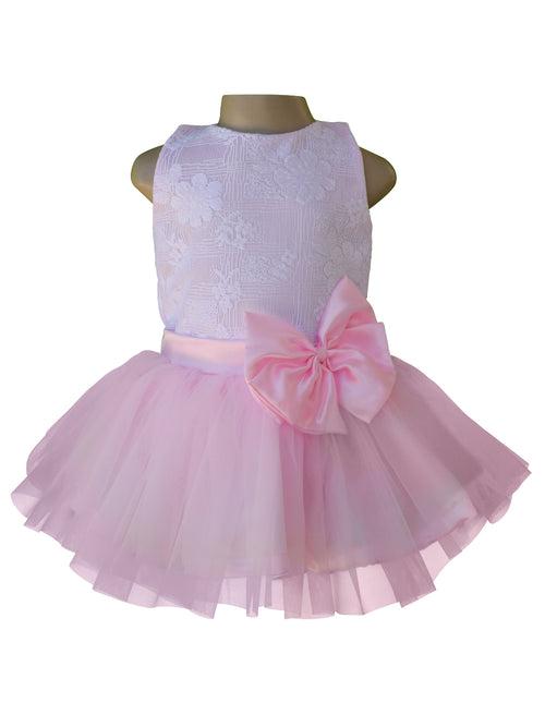 Faye White Lace Pink Net Tutu Dress