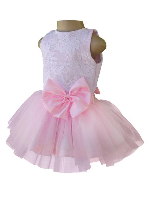 Faye White Lace Pink Net Tutu Dress