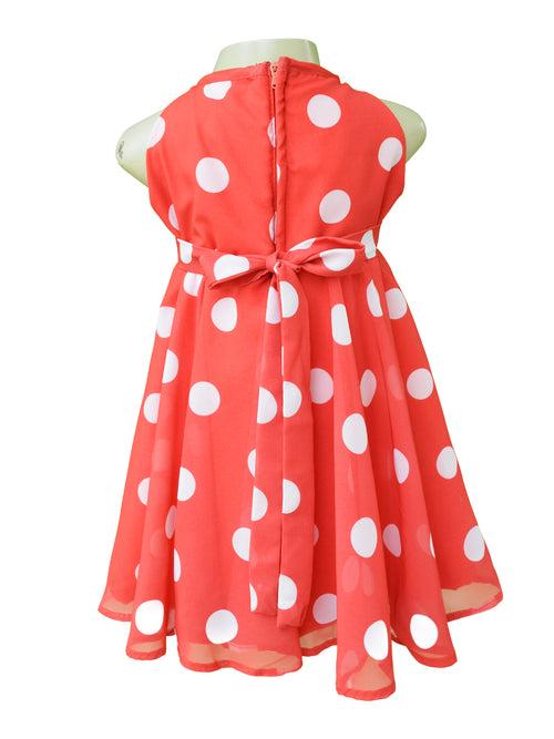 Faye White on Red Polka Dress