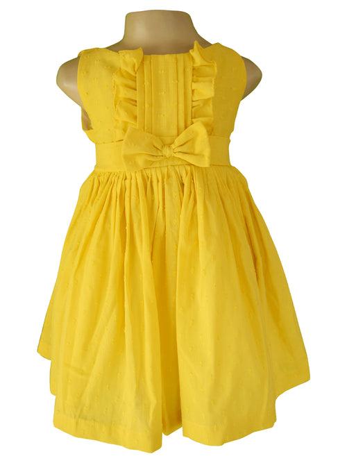 Faye Yellow Swisdot Dress