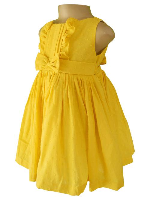 Faye Yellow Swisdot Dress