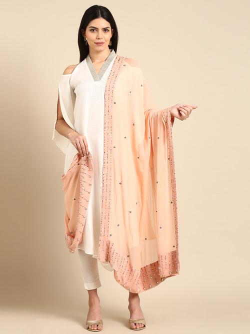 Pink Chiffon Dupatta - ASDPT003