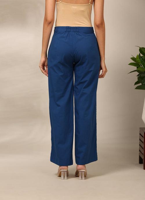 Blue Malai Cotton Pant - ASP071